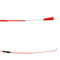 Câble de gaz DOPPLER Teflon Derbi Senda / Gilera SMT / RCR / Aprilia SX euro 3 et 4 Rouge