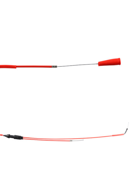 Câble de gaz DOPPLER Teflon Derbi Senda / Gilera SMT / RCR / Aprilia SX euro 3 et 4 Rouge
