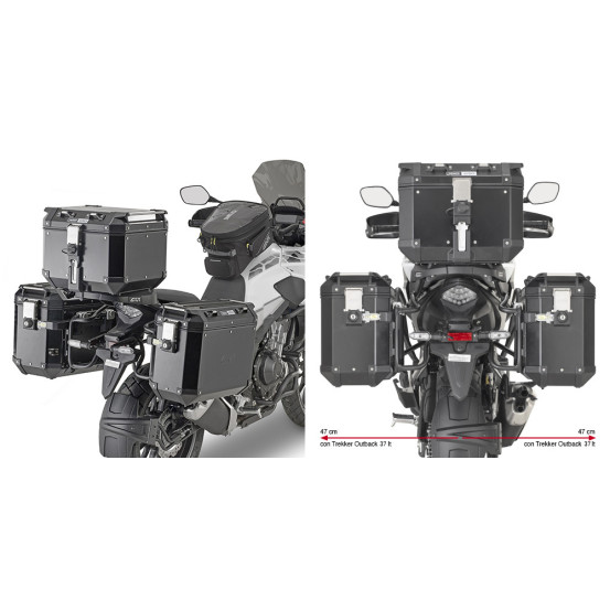 Supports valises Givi Monokey PLO1171CAM Honda CB 500 X 2019-2025
