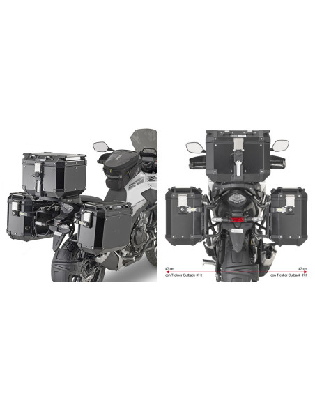 Supports valises Givi Monokey PLO1171CAM Honda CB 500 X 2019-2025
