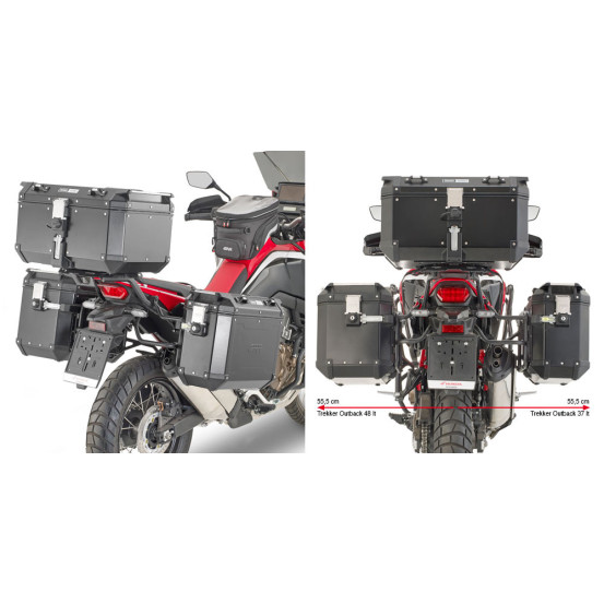 Supports valises Givi Monokey PLO1179CAM Honda CRF 1100 L Africa Twin-Adventure Sports
