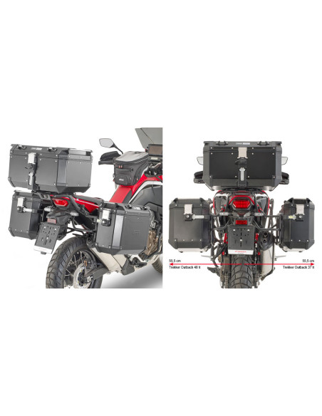 Supports valises Givi Monokey PLO1179CAM Honda CRF 1100 L Africa Twin-Adventure Sports