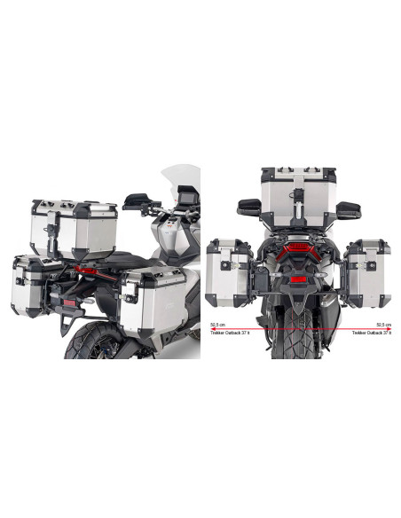 Supports valises Givi Monokey PLO1188CAM Honda X - ADV 750 2025-2026