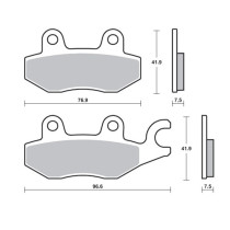 Plaquettes de frein avant TECNIUM MSR 455
