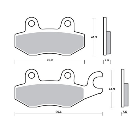 Plaquettes de frein avant TECNIUM MSR 455
