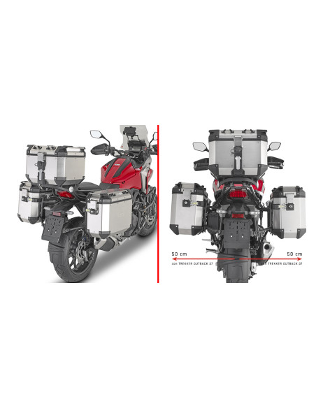Supports valises Givi Monokey PLO1192CAM Honda NC 750 X 2025-2026