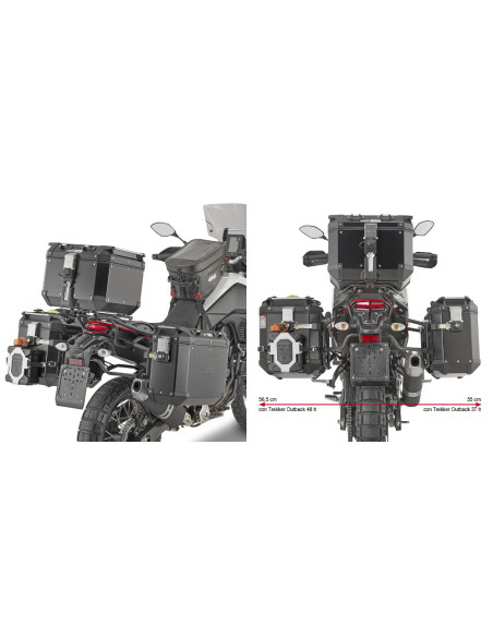 Supports valises Givi Monokey PLO2145CAM Yamaha 700 Ténéré 2021-2024