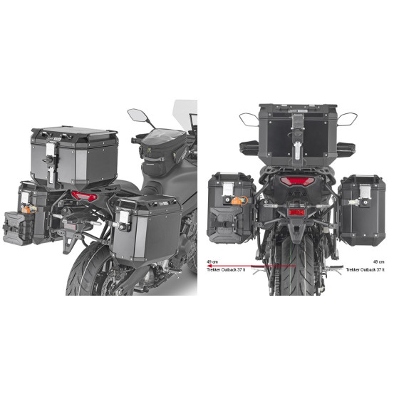 Supports valises Givi Monokey PLO2159CAM Yamaha Tracer 9 Tracer 9 GT Tracer 9 GT 2021-2024