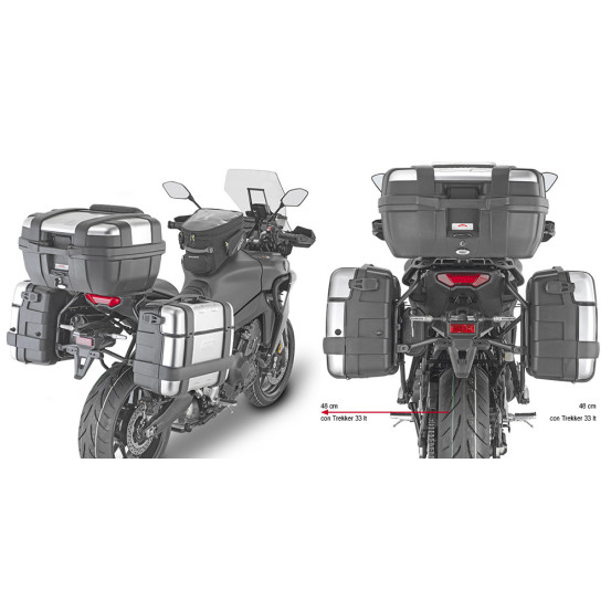 Supports valises Givi Monokey PLO2159MK Yamaha Tracer 9 Tracer 9 GT Tracer 9 GT 2021-2024