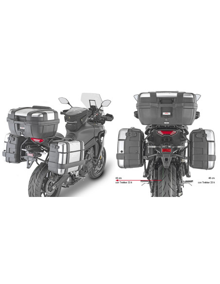 Supports valises Givi Monokey PLO2159MK Yamaha Tracer 9 Tracer 9 GT Tracer 9 GT 2021-2024