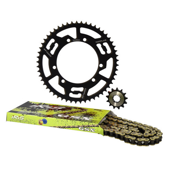Kit chaine aluminium 13x53 DOPPLER Sherco Enduro / SM Noir (428 - 3x2 fixations)