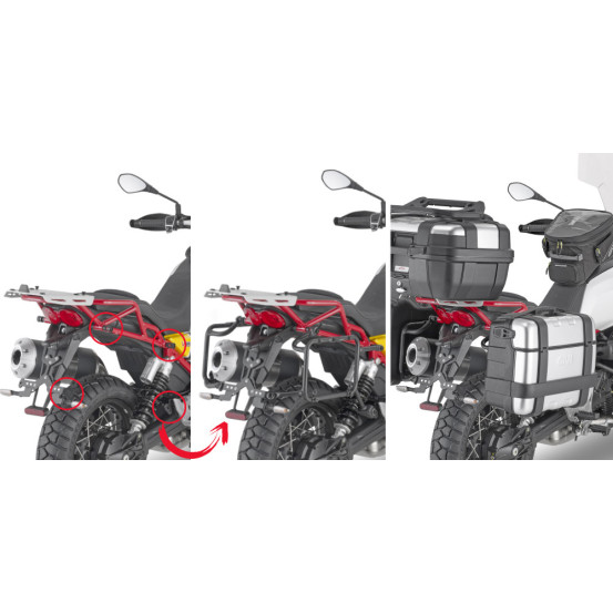 Supports valises Givi Monokey PLOR8203MK Moto Guzzi V85TT 2019 - 2022