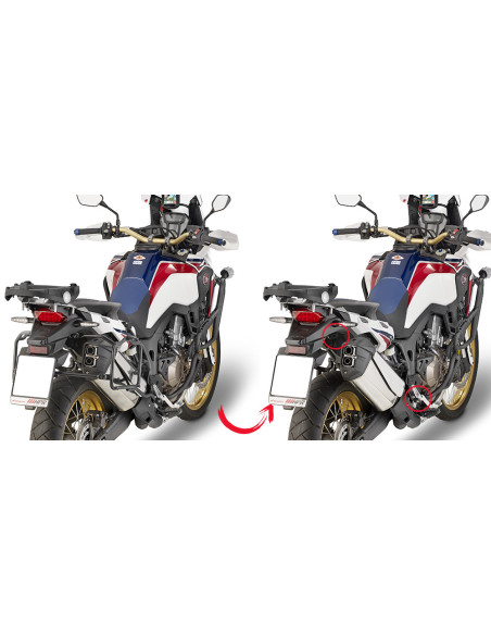 Supports valises Givi Monokey PLR1144 Honda CRF1000L Africa Twin 2016-2017