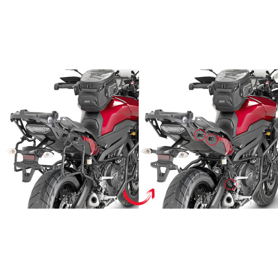Supports valises Givi Monokey PLR2122 Yamaha MT-09 Tracer 2015-2017