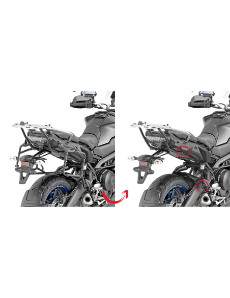 Supports valises Givi Monokey PLR2139 Yamaha Tracer 900 Tracer 900 GT 2018-2020