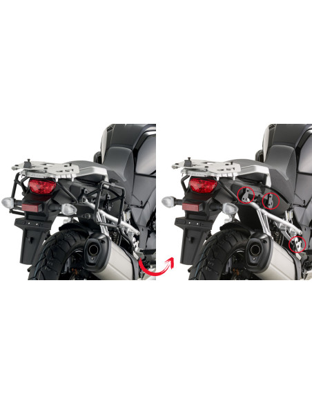 Supports valises Givi Monokey PLR3105 Suzuki 1000 DL V Strom 2014-2019