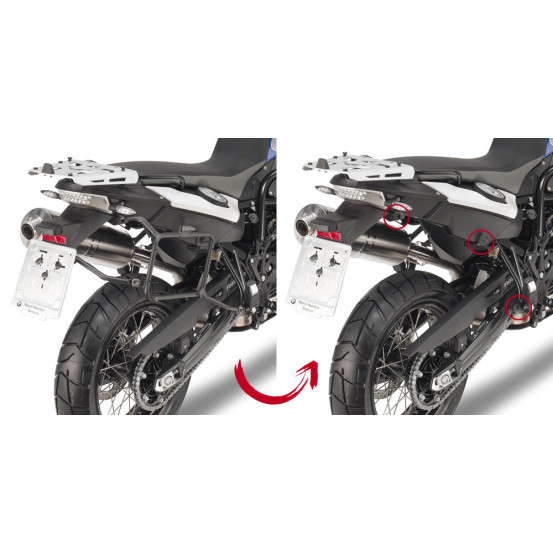 Supports valises Givi Monokey PLR5103 BMW F 650-700-800 GS 2008-2017