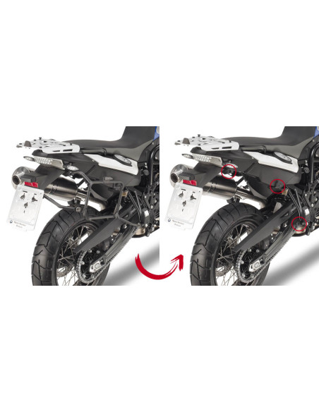 Supports valises Givi Monokey PLR5103 BMW F 650-700-800 GS 2008-2017