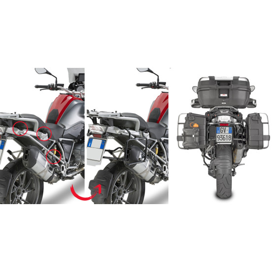 Supports valises Givi Monokey PLR5108 BMW R 1200 GS-Adventure 2013-2024