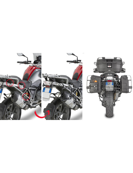 Supports valises Givi Monokey PLR5108 BMW R 1200 GS-Adventure 2013-2024