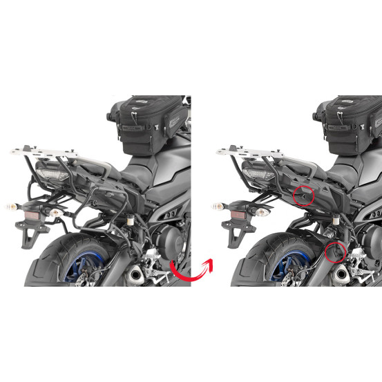 Supports valises Givi Monokey Side Yamaha 900 Tracer-Tracer GT 2018
