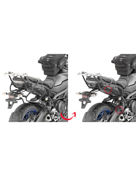 Supports valises Givi Monokey Side Yamaha 900 Tracer-Tracer GT 2018