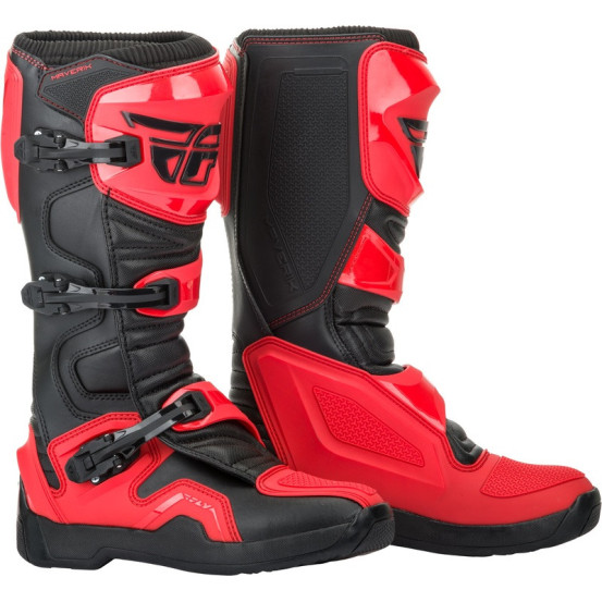 Bottes cross Fly Racing Maverik - Noir Rouge