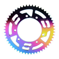 Couronne aluminium 420 53 dents DOPPLER Derbi Senda Peugeot XP6 Rieju MRT RS3 Néochrome