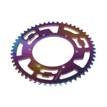 Couronne aluminium 420 53 dents DOPPLER Derbi Senda SM DRD/GPR Nude Apilia RS4 Néochrome