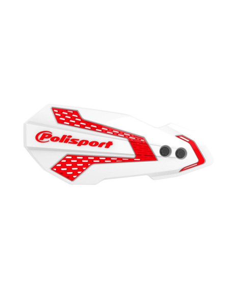 Protège-mains - Blanc Rouge - POLISPORT MX Flow