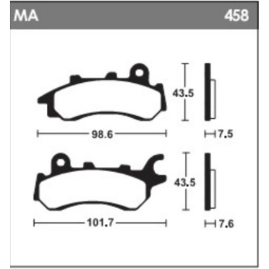 Plaquettes de frein avant TECNIUM MA 458