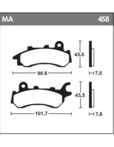 Plaquettes de frein avant TECNIUM MA 458