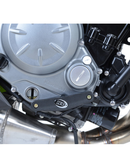 Protection de carter moteur droit R&G RACING noir - KAWASAKI Z650