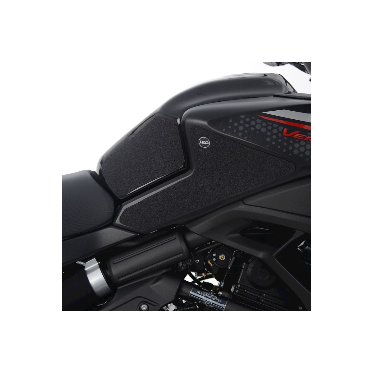 Autocollants Antidérapants Pour Réservoir Ducati Diavel 2012-2024 - Grip En Caoutchouc Avec Adhésif 3M - Noir - 1 Paire