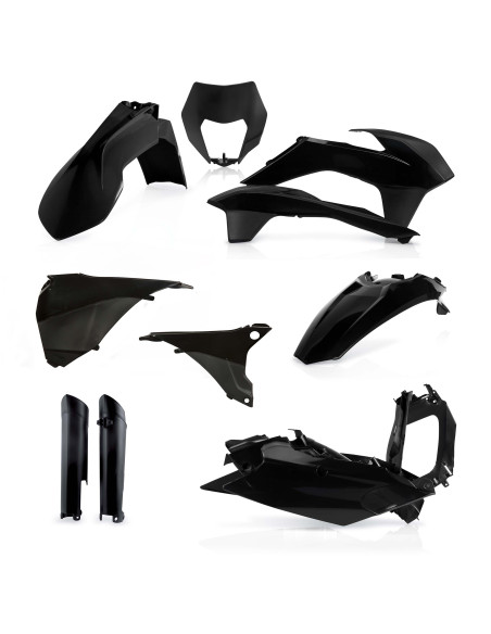 Kit plastiques complet - Noir - ACERBIS KTM 125/200/250/300 EXC 2014-2015 250/350/400/450/500/520525/540 EXCF 2014-2015