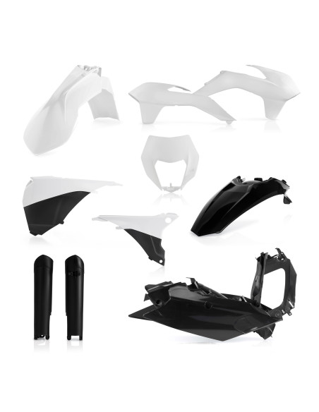 Kit plastiques complet - Blanc - ACERBIS KTM 125/200/250/300 EXC 2014-2015 250/350/400/450/500/520525/540 EXCF 2014-2015