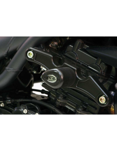 Tampons de protection R&G pour TRIUMPH 955i Speed triple 1997-06 et 1050 Speed Triple 2006-10