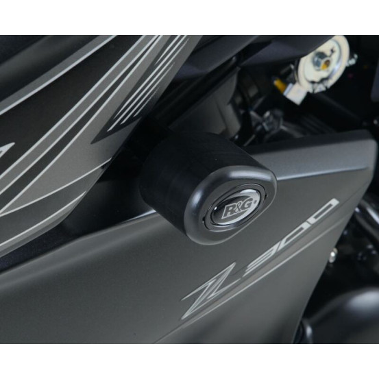 Tampons de protection R&G RACING Aéro noir - KAWASAKI Z300