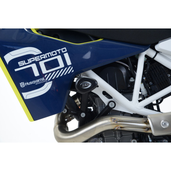 Tampons de protection R&G Racing noir Husqvarna 701 Supermoto/Enduro/KTM 690 SMC R