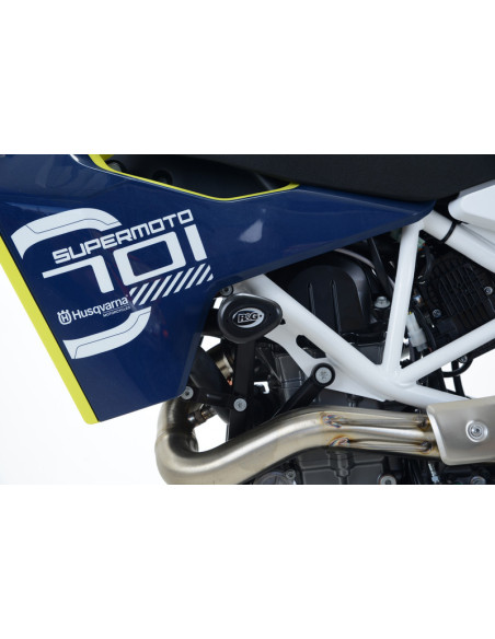 Tampons de protection R&G Racing noir Husqvarna 701 Supermoto/Enduro/KTM 690 SMC R