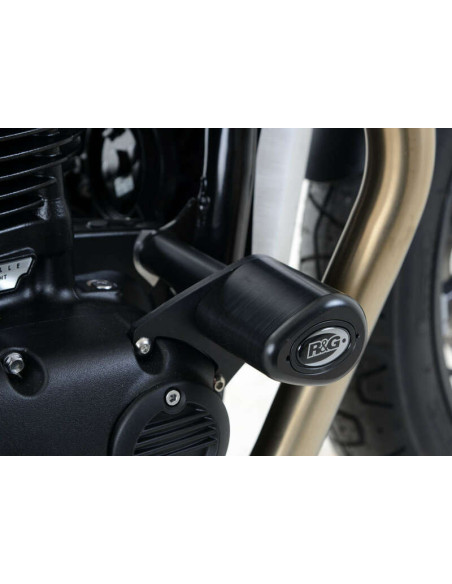 Tampons de protection R&G RACING Aéro noir - TRIUMPH