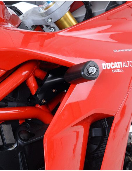 Tampons de protection R&G RACING Aéro noir sans percage - DUCATI Supersport