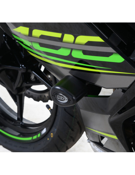 Tampons de protection R&G RACING Aéro noir - KAWASAKI Ninja 400