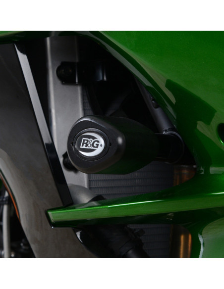 Tampons de protection R&G RACING Aéro noir - KAWASAKI H2 SX
