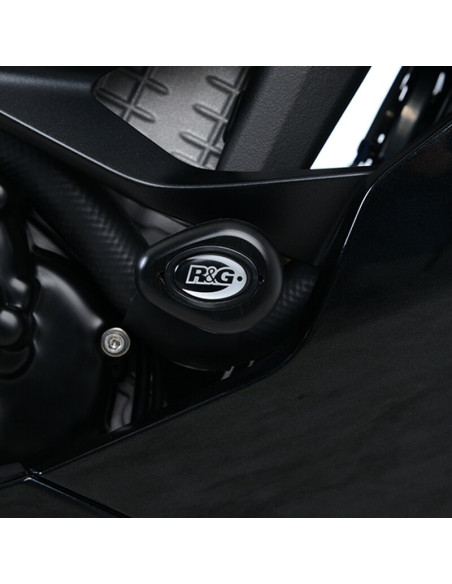 Tampons de protection R&G RACING Aéro noir - KAWASAKI Ninja ZX-6 R ABS
