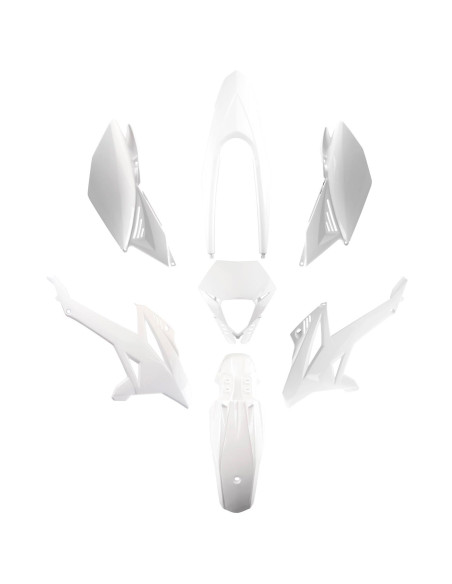 Kit carénages 50 à boite Beta 50 RR après 2012 Blanc (7 pièces)