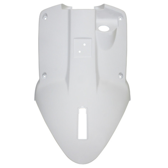 Carénage tablier arrière scooter MBK 50 Booster/Yamaha 50 BWS après 2004 Blanc brillant