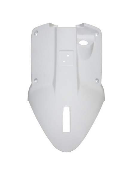 Carénage tablier arrière scooter MBK 50 Booster/Yamaha 50 BWS après 2004 Blanc brillant
