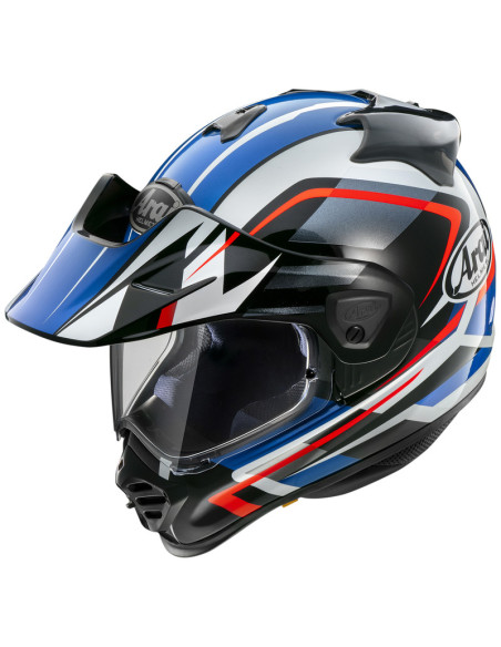 Casque intégral ARAI TOUR-X5 Discovery - Blanc Rouge Bleu