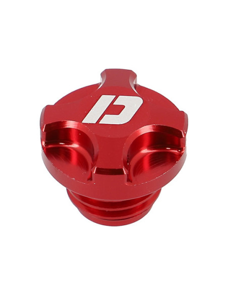 Bouchon d'huile aluminium CNC DOPPLER Minarelli 50 AM6 - Rouge